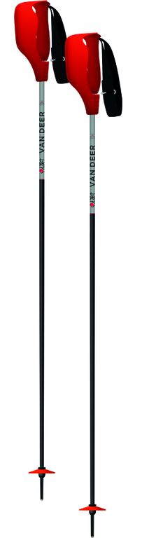 Горнолыжные палки Van Deer RACE SL CARBON grey/black/red w/ Hand Guard 125см