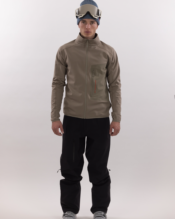 Techno Grid Fleece T-Neck (Brindle) флис
