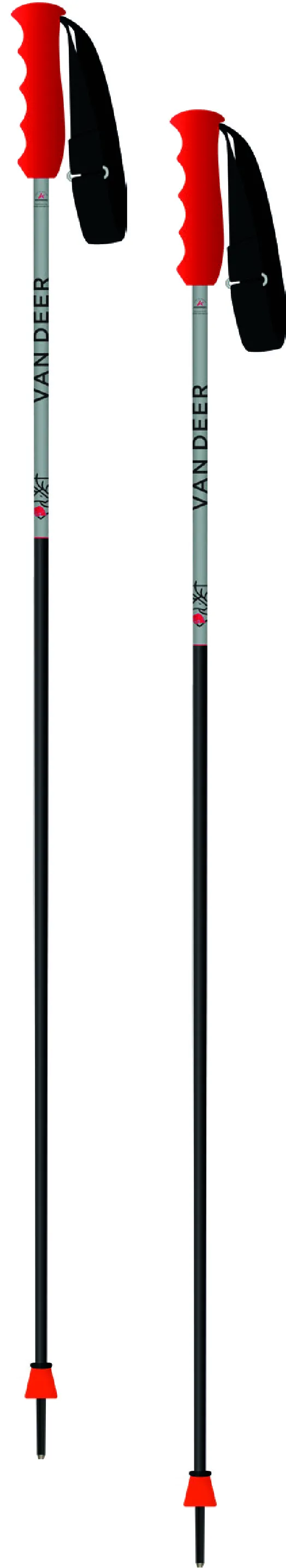Горнолыжные палки Van Deer RACE GS CARBON grey/black/red