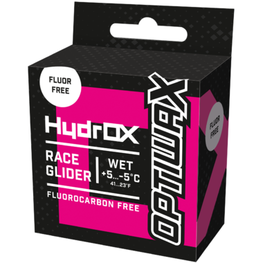Гоночный бесфторовый парафин HydrOX Race Glider Wet, 60g +5…-5 °C